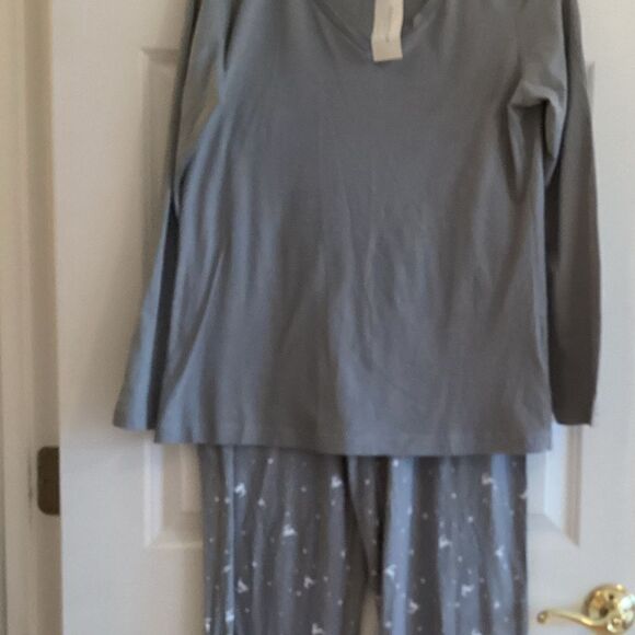 NWT. Charter Club/Macy’s Grey 2 Pc Pajama Set. Multiple Sizes - Picture 3 of 16